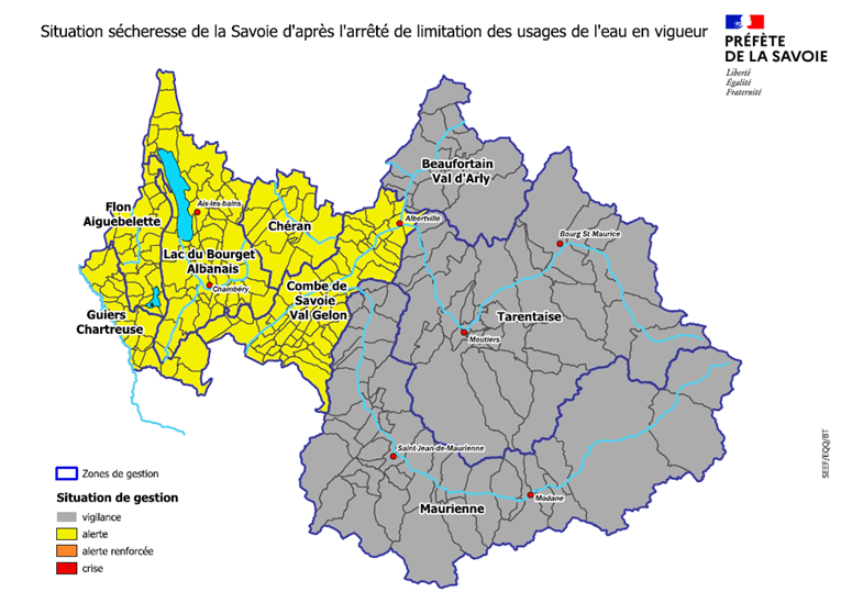 Carte sécheresse au 23 juin 2026
