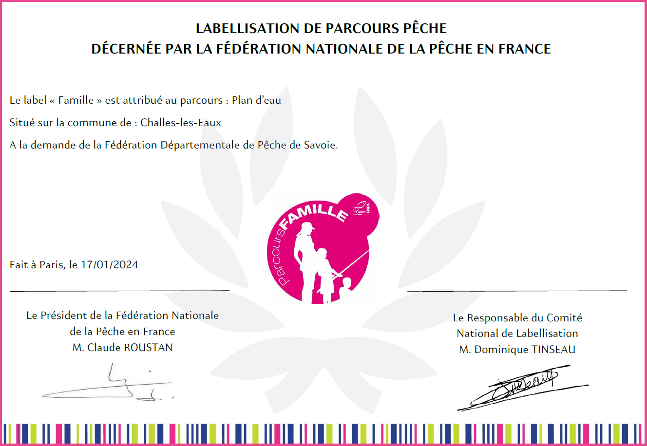 Diplome parcours pêche famille