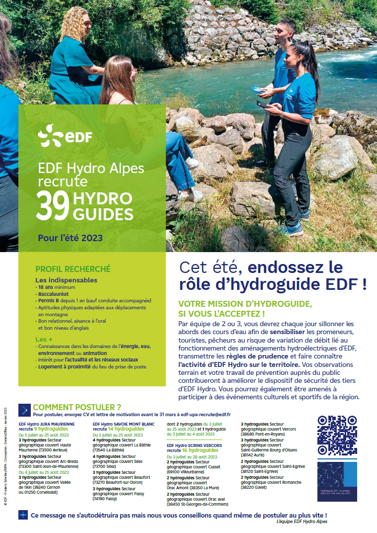 EDF recrute hydroguides