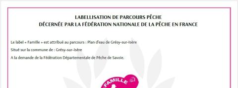 Certificat label Grésy